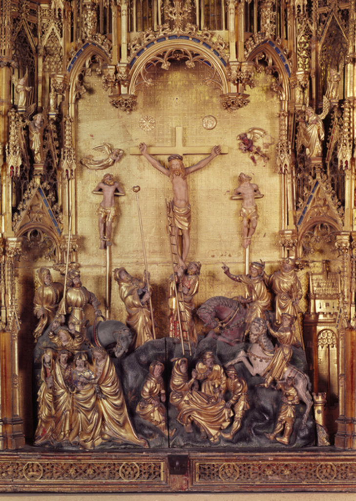 Detail of Altarpiece of the Crucifixion, detail of the central panel by Jacques de Baerze or Baers