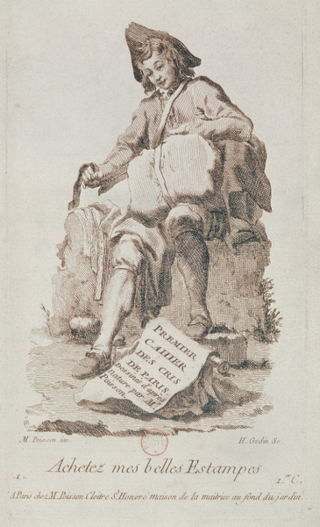 Detail of The Print Seller by French School