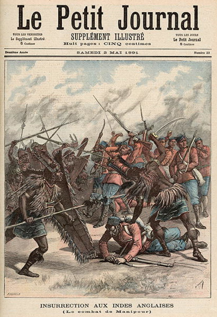 Detail of The Battle of Manipur by Fortune Louis & Meyer Henri Meaulle