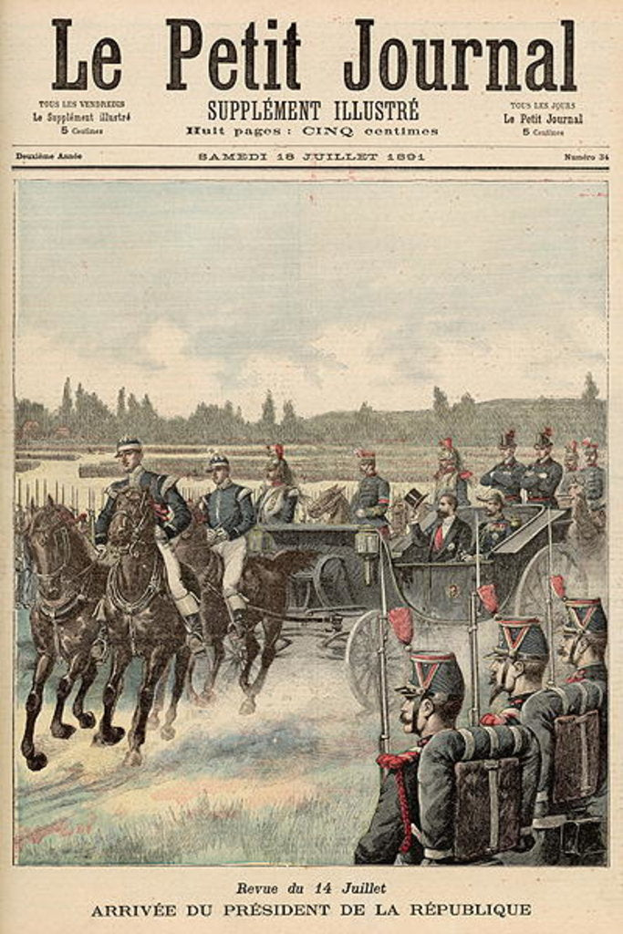 Detail of Review of Troops, 14th July: Arrival of the President of the Republic by French School