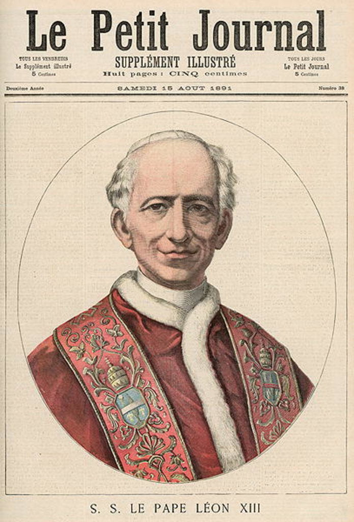 Detail of Pope Leo XIII by French School