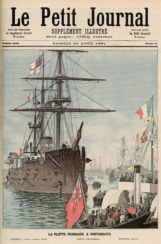 Detail of The French Flotilla in Portsmouth by Fortune Louis Meaulle
