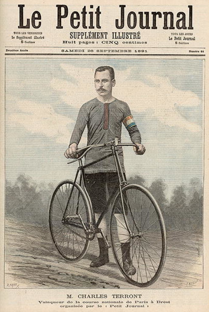 Detail of Charles Terront from 'Le Petit Journal', 26th September 1891 by Fortune Louis & Meyer Henri Meaulle