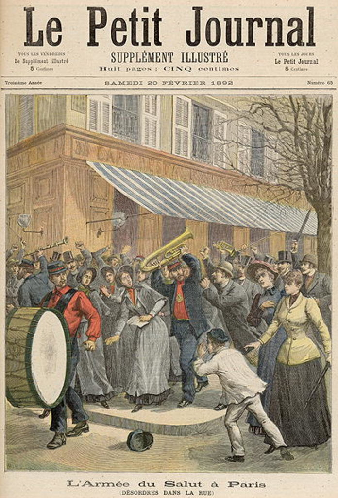 Detail of Uprising against a Salvation Army Procession in Paris, from Le Petit Journal, 20th February 1892 by French School