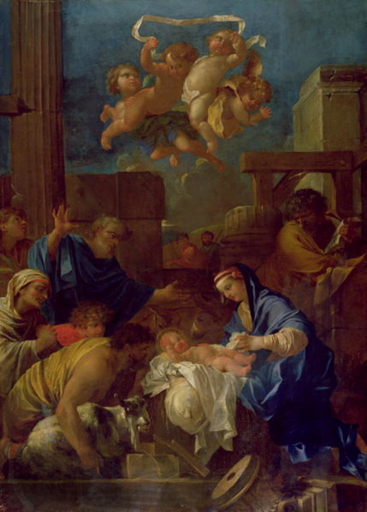 Detail of The Adoration of the Shepherds by Sebastien (attr. to) Bourdon