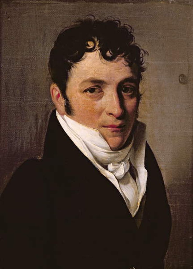 Detail of Portrait of a man, presumed to be Pierre Jean Garat by Louis Leopold Boilly
