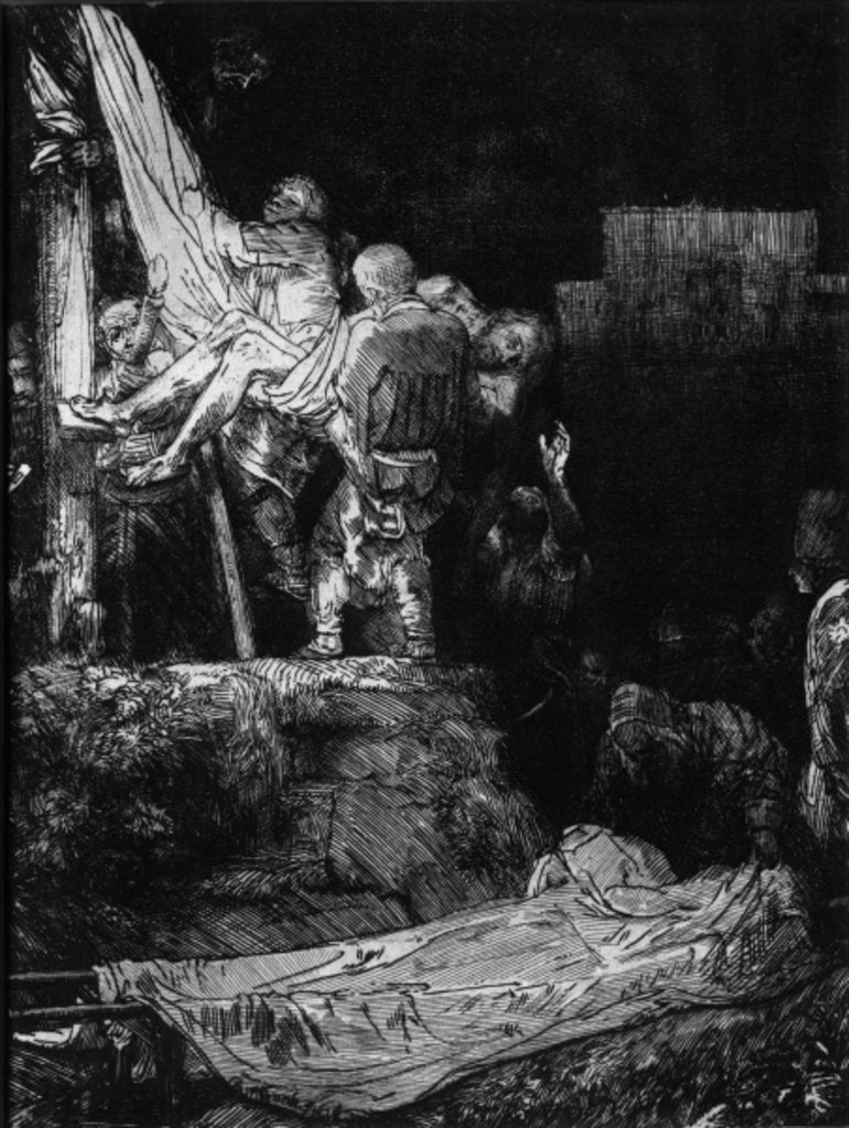 Detail of The Descent from the Cross with a Torch, 1654 by Rembrandt Harmensz. van Rijn