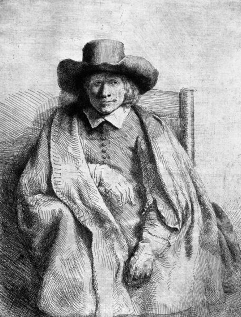 Detail of Clement de Jonghe, 1651 by Rembrandt Harmensz. van Rijn