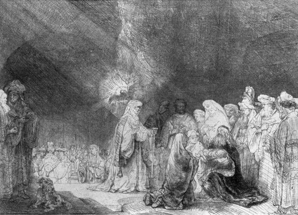 Detail of Presentation in the Temple by Rembrandt Harmensz. van Rijn