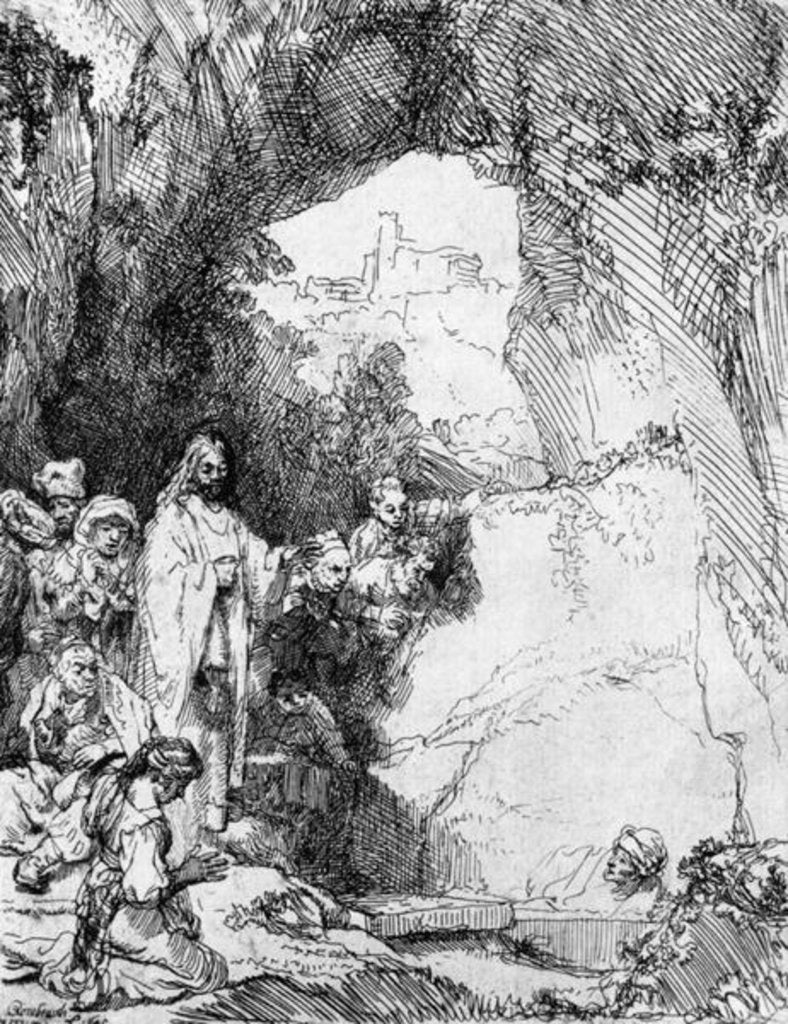 Detail of The Small Raising of Lazarus, 1644 by Rembrandt Harmensz. van Rijn