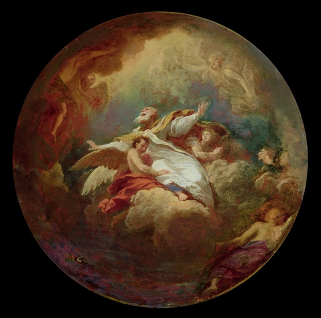 Detail of Apotheosis of St. Ambrose study for the decoration of the Invalides by Bon de Boulogne