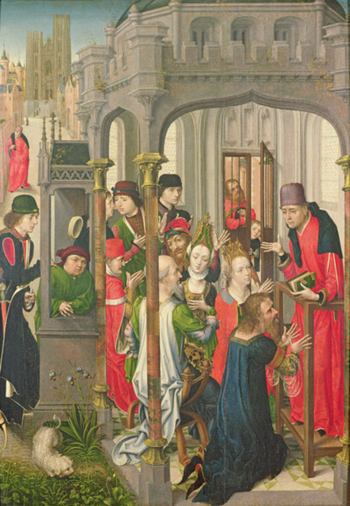 Detail of Pastoral Teaching, c.1470 by Master of the View of St. Gudule