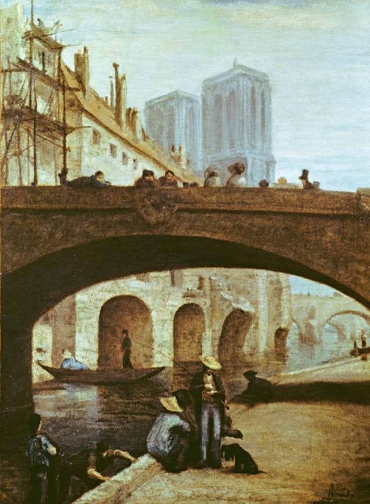 Detail of Notre-Dame de Paris by Honore Daumier
