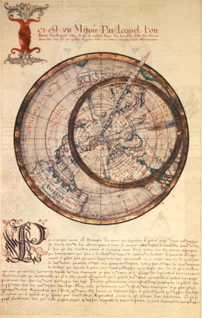 Detail of Ms Fr 150 fol.25v Mirror by Jacques Devaulx