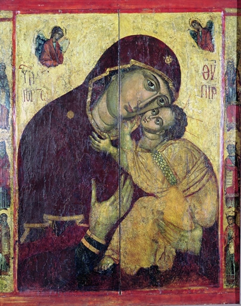 Detail of The Virgin Eleousa by Byzantine Byzantine