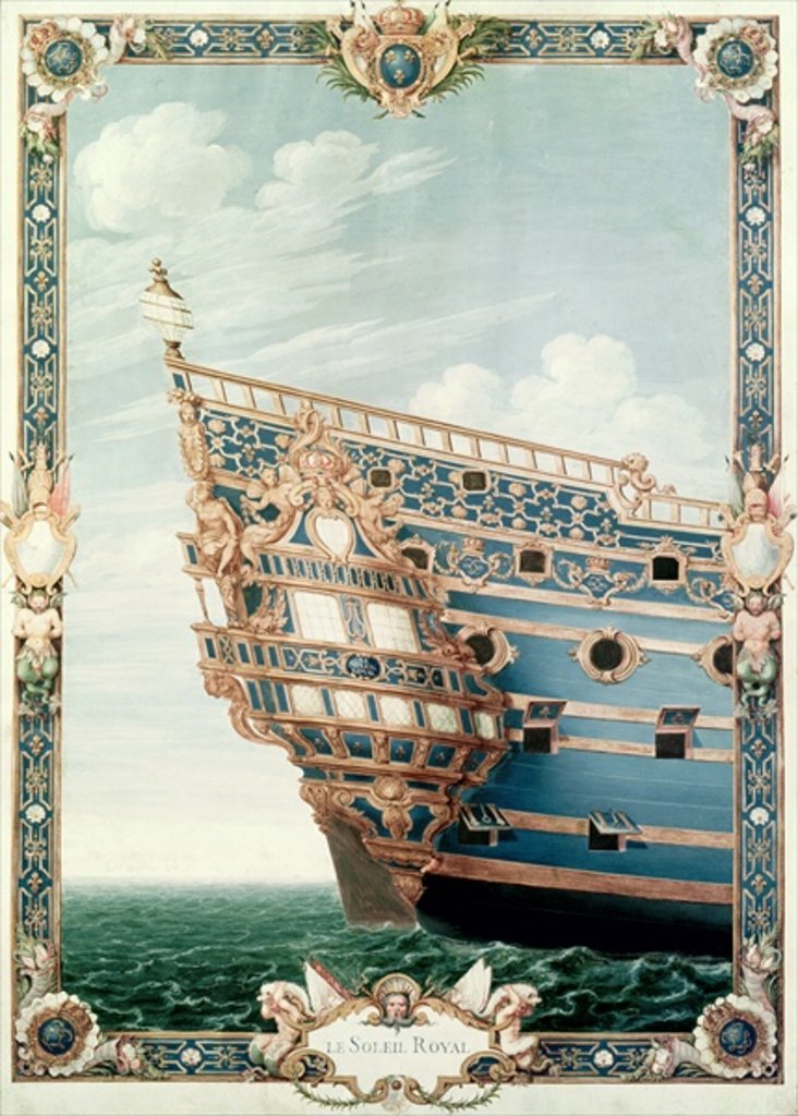 Detail of The Aftercastle of 'Le Soleil Royal' by Jean I Berain