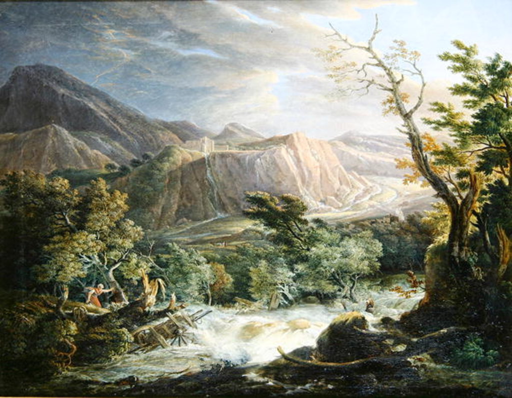 Detail of Landscape, Storm by Jean Antoine Constantin