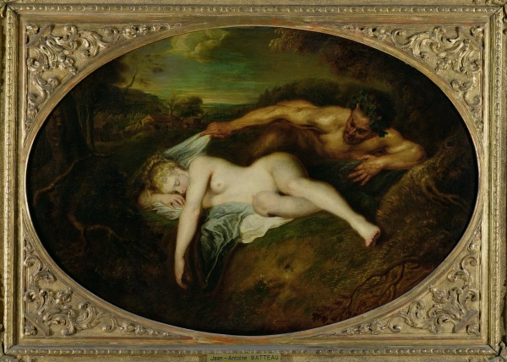 Detail of Nymph and Satyr, or Jupiter and Antiope, 1715 by Jean Antoine Watteau