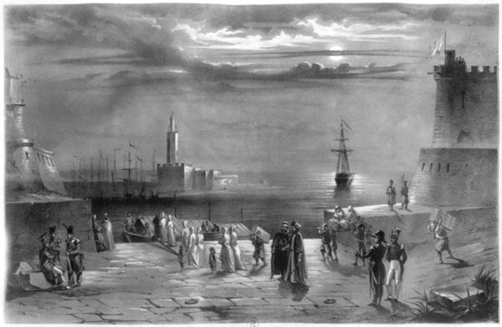 Detail of The Dey Hussein Ibn El Hussein leaving Algiers after the city has been captured on the 4th July 1830 by Coppin Coppin