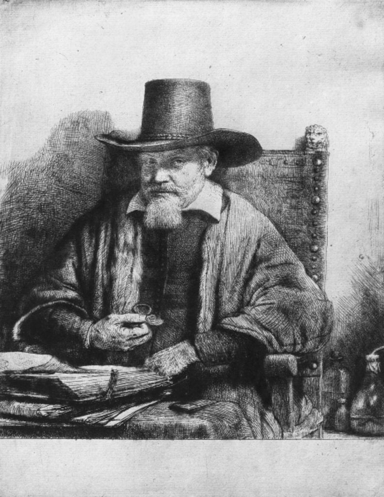Detail of The Lawyer Tolling or the Doctor Arnoldus Tholinx or Petrus van Thol, 1656 by Rembrandt Harmensz. van Rijn