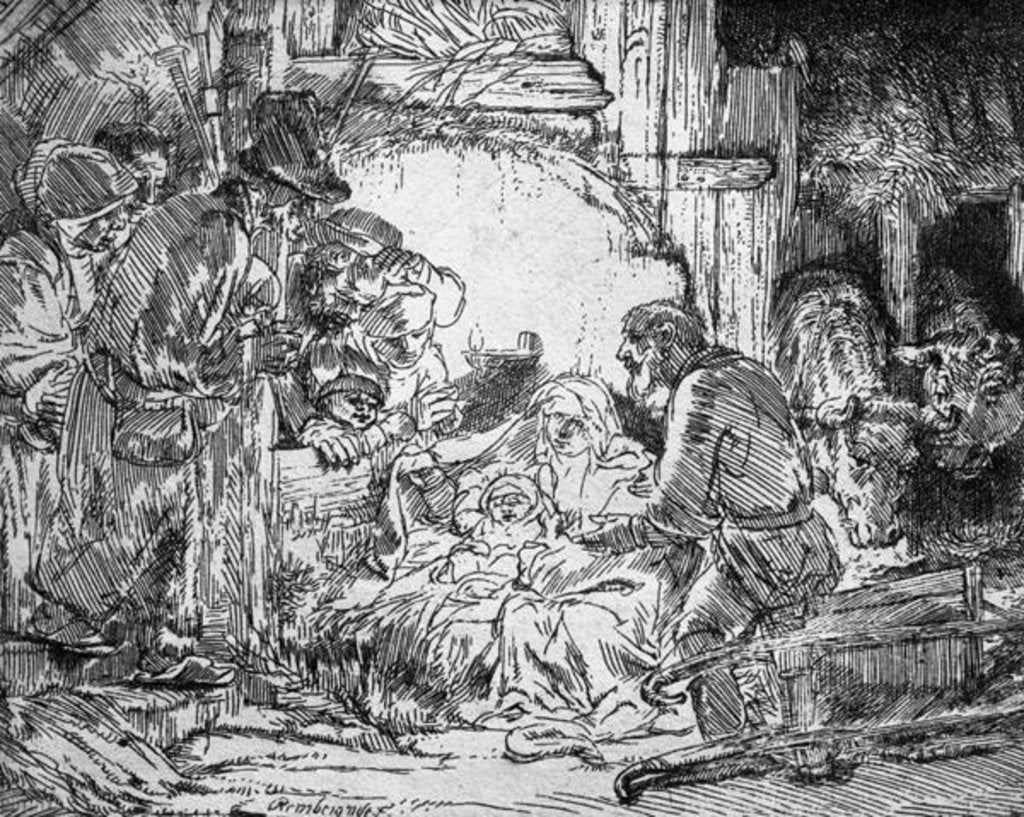 Detail of Nativity, 1654 by Rembrandt Harmensz. van Rijn