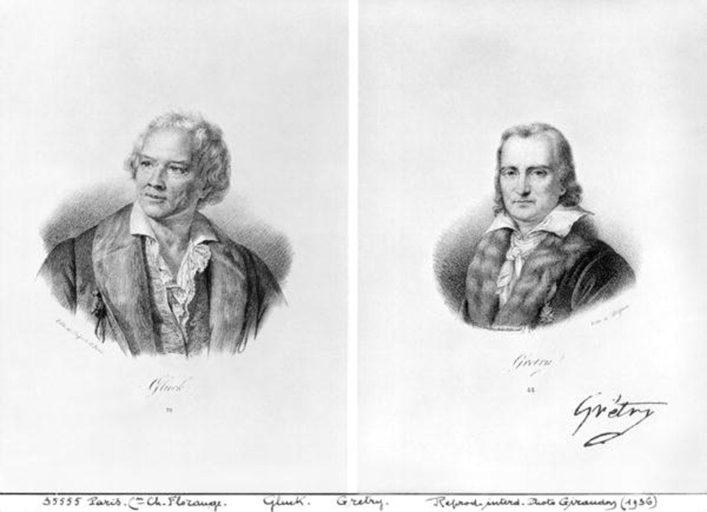 Detail of Christoph Willibald von Gluck and Andre Ernest Modeste Gretry by Francois Seraphin Delpech