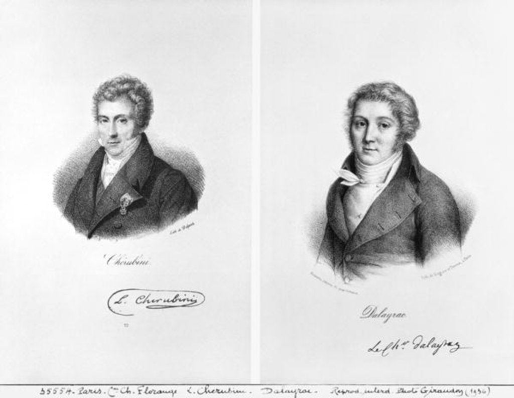 Detail of Luigi Cherubini and Nicolas Marie Dalayrac by Francois Seraphin Delpech