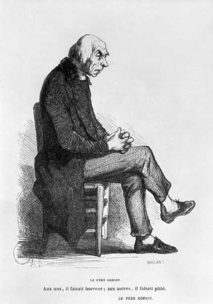 Detail of Father Goriot by Honore Daumier