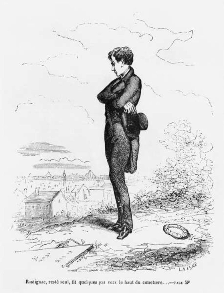 Detail of Left alone, Rastignac walked a few steps to the highest part of the cemetery by Laisne Laisne