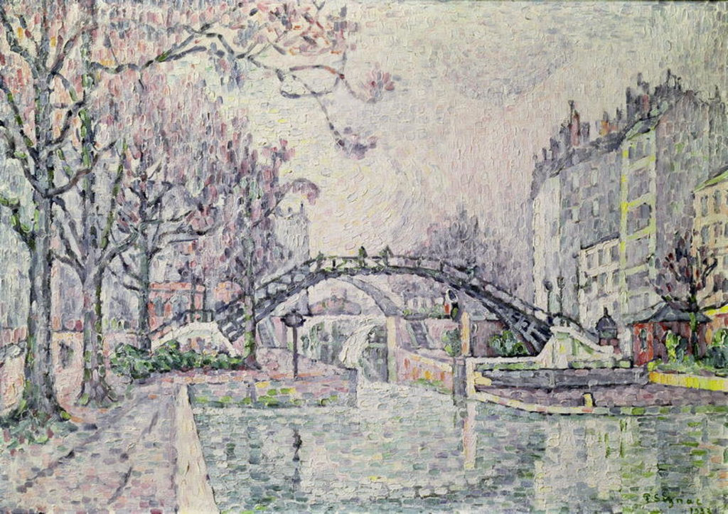 Detail of The Canal Saint-Martin, 1933 by Paul Signac
