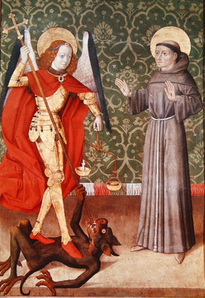 Detail of St. Michael and St. Francis of Assisi, c.1480 by French School