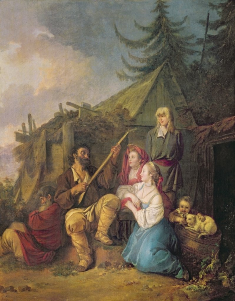 Detail of The Balalaika Player, 1764 by Jean-Baptiste Le Prince