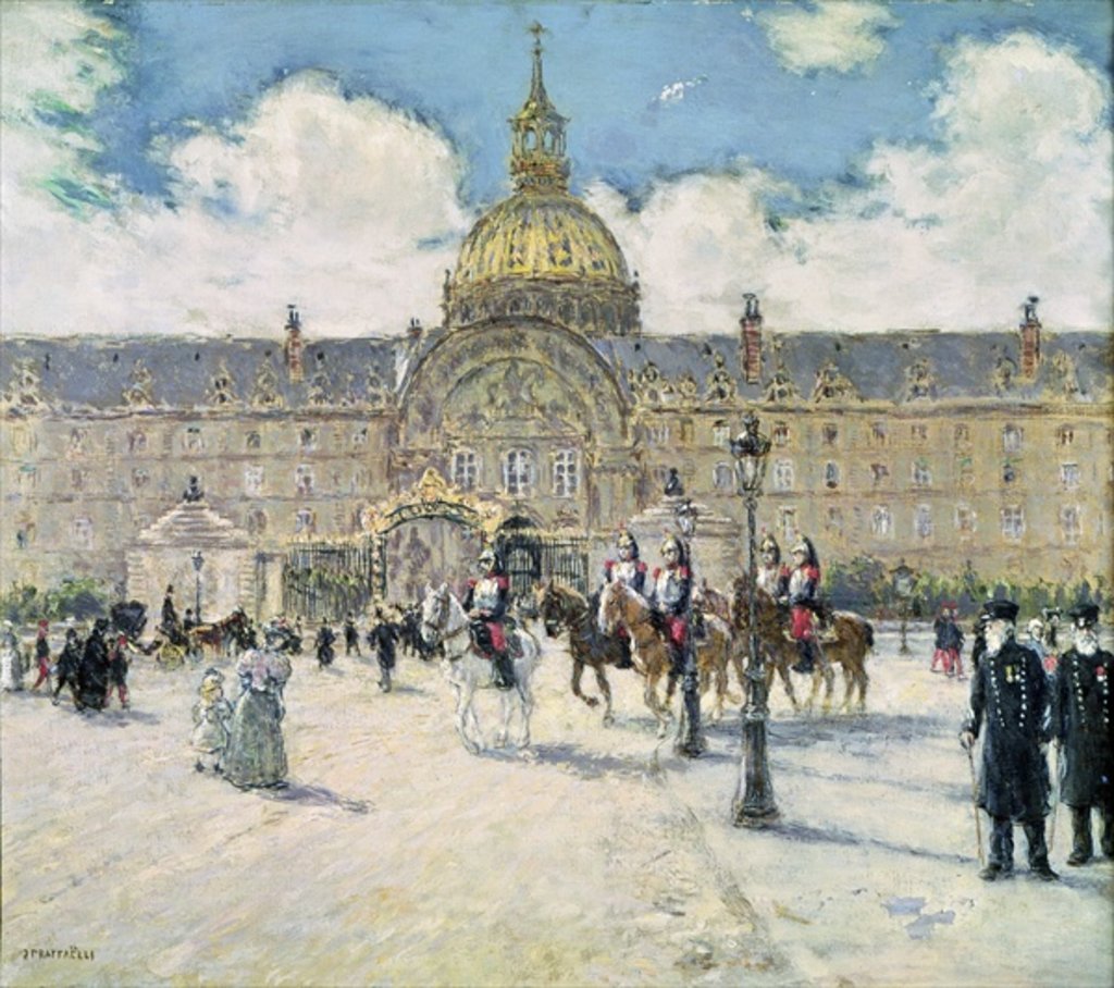 Detail of The Hotel des Invalides by Jean Francois Raffaelli