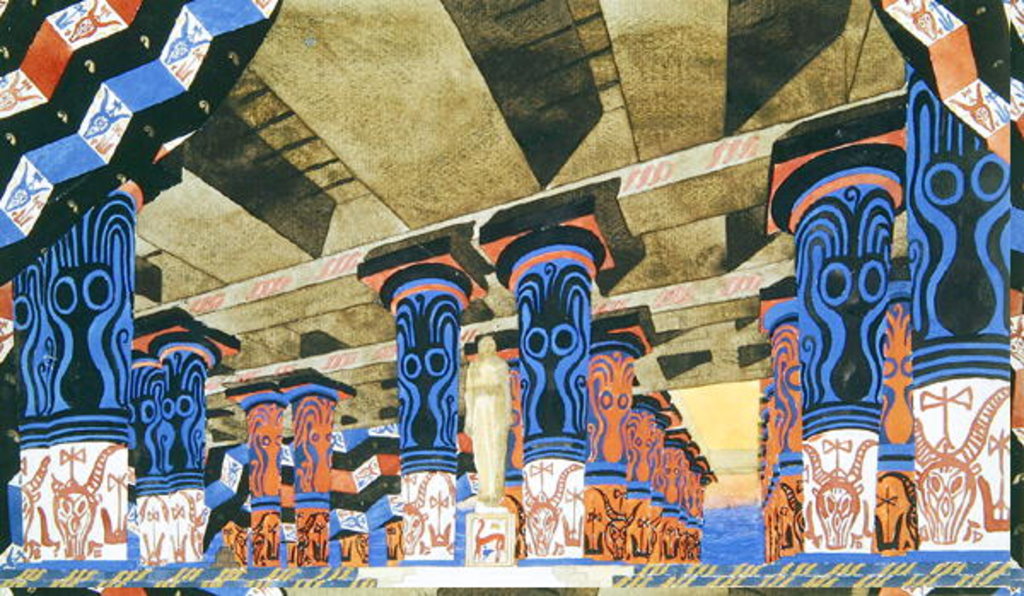 Detail of Set design for 'Phedre' by Jean Racine 1923 by Leon Bakst