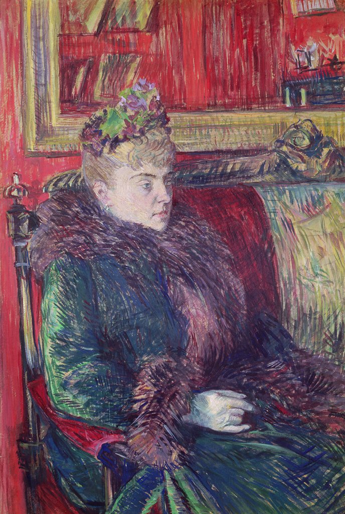 Detail of Madame de Gortzikoff, 1893 by Henri de Toulouse-Lautrec