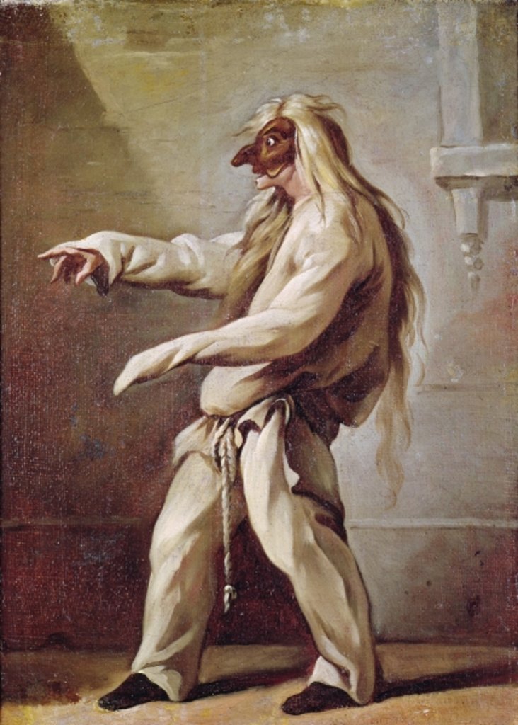 Detail of Character from the Commedia dell'Arte by Claude Gillot
