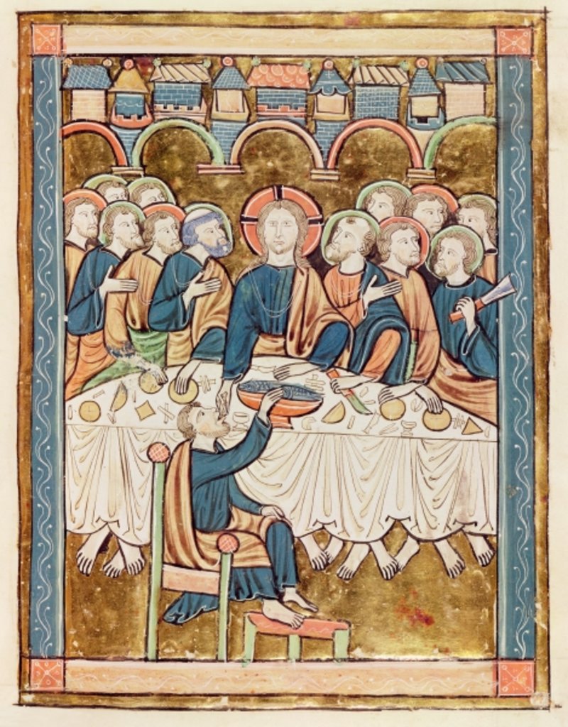 Detail of Ms 3016 fol.14 The Last Supper by French School