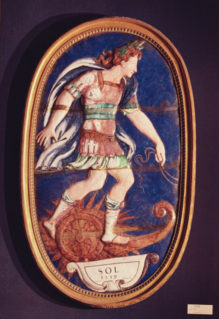 Detail of Plaque depicting Apollo, 1559 by Pierre I Courteys