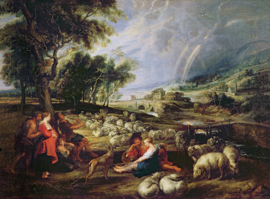 Detail of Landscape with a Rainbow by Peter Paul Rubens