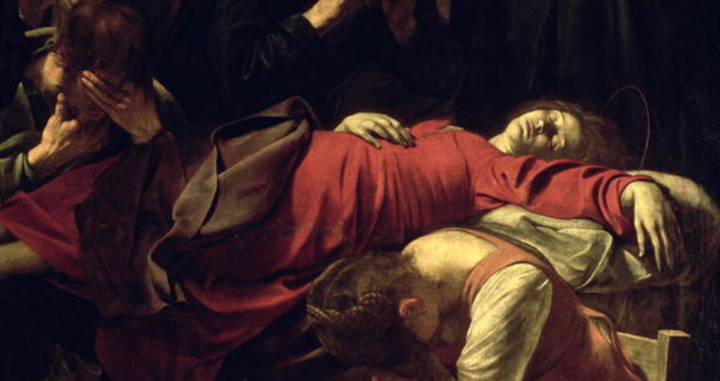 Detail of The Death of the Virgin, 1605-06 by Michelangelo Merisi da Caravaggio