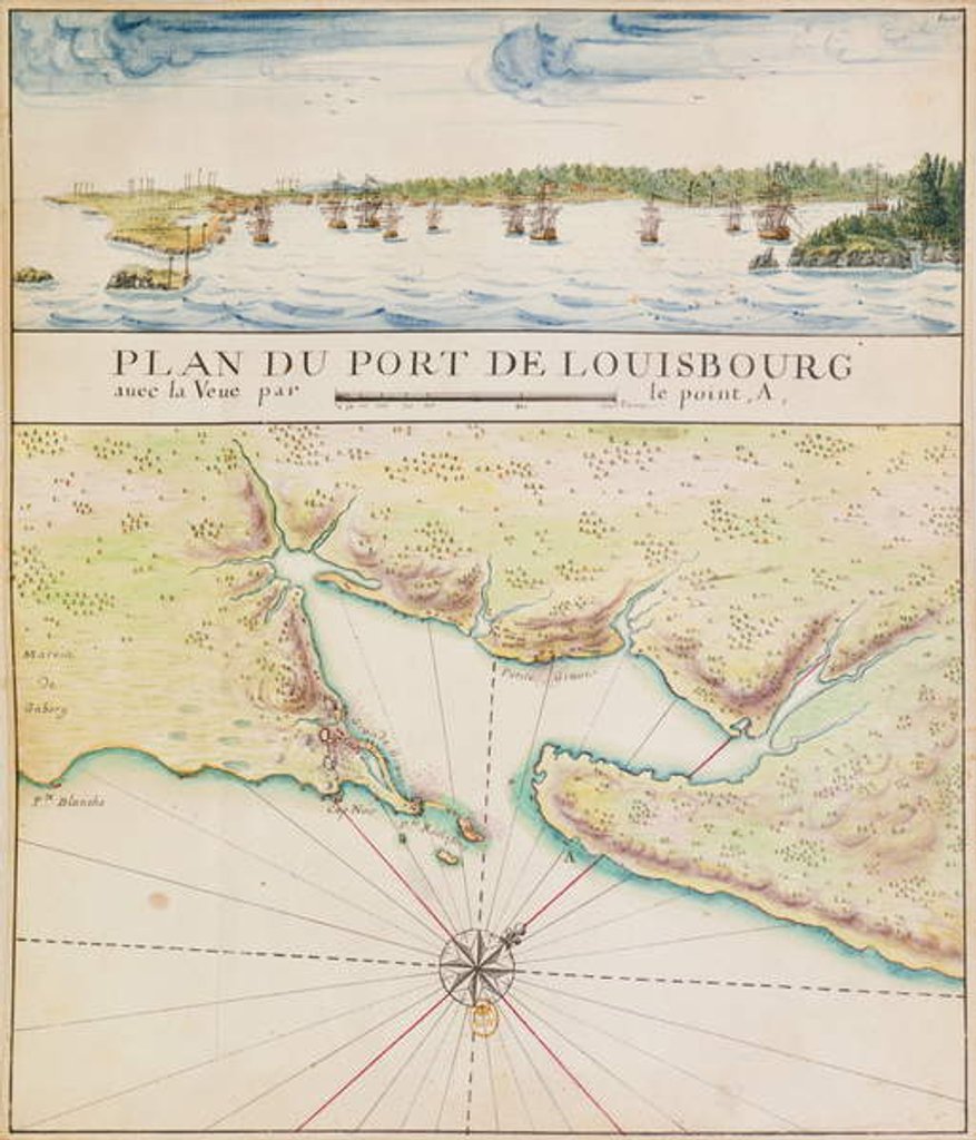 Detail of Plan of the Port of Louisbourg by French School