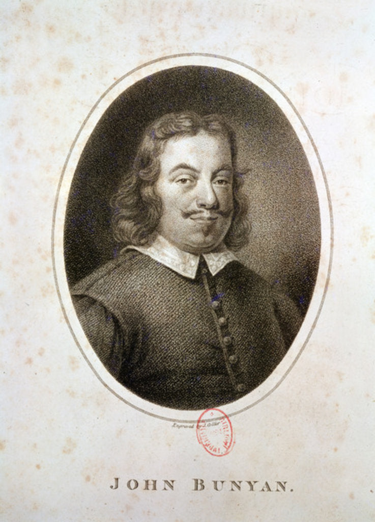 Detail of John Bunyan engraved by John Collier by School English