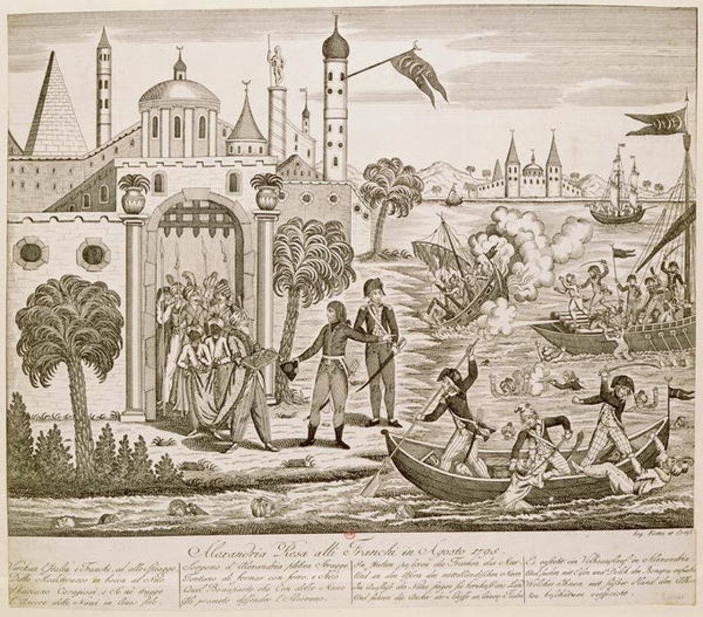 Detail of Napoleon I Landing in Alexandria, 2nd July 1798 by French School