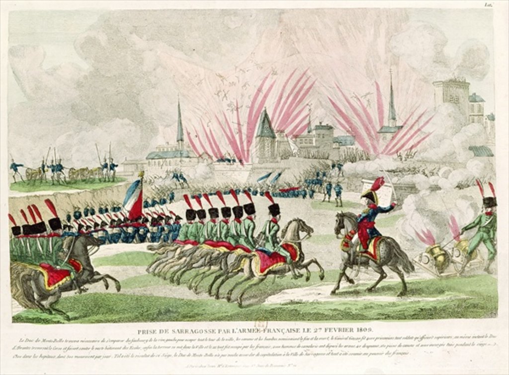 Detail of The Siege of Zaragoza by Jean Lannes Duke of Montebello, 27th February 1809 by French School