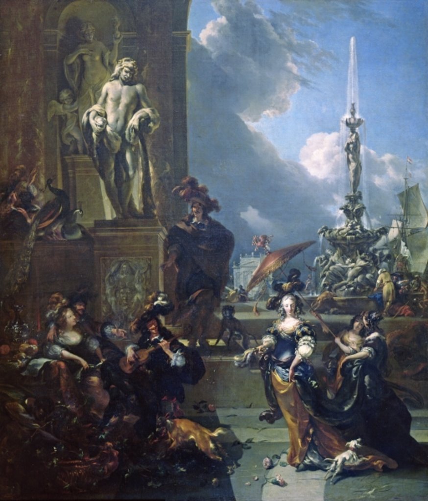 Detail of A Concert in a Public Square by Nicolaes Pietersz. Berchem