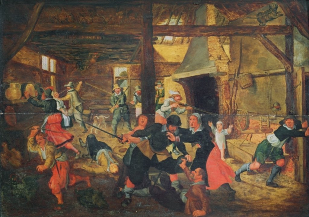Detail of The Pillage of a Farm by French School