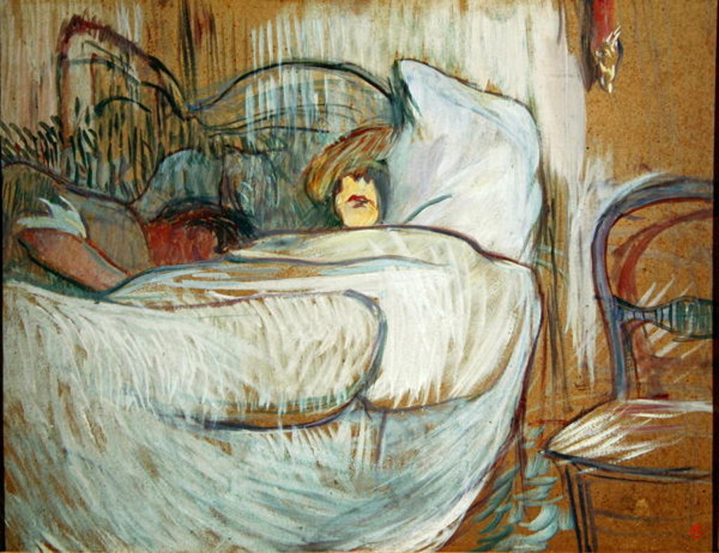Detail of In Bed, 1894 by Henri de Toulouse-Lautrec