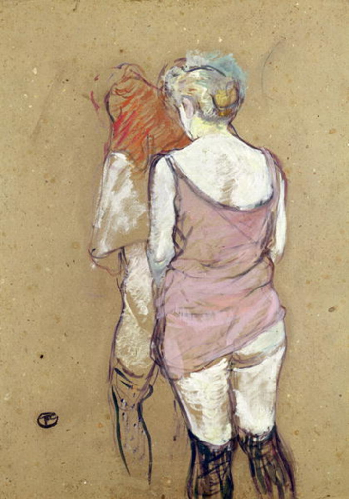 Detail of Two Semi-Nude Women at the Maison de la Rue des Moulins, 1894 by Henri de Toulouse-Lautrec