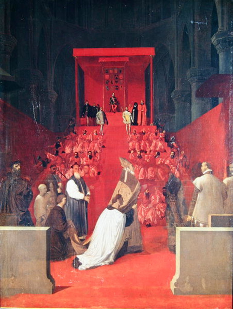 Detail of Fernando Alvarez de Toledo 3rd Duke of Alba in the Cathedral of St. Gudule, 1815 by Jean Auguste Dominique Ingres