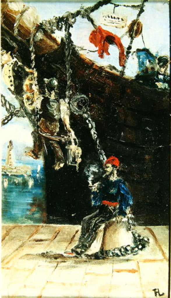 Detail of A Sailor on a Quay, 1880 by Henri de Toulouse-Lautrec